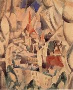Delaunay, Robert The Window towards to City oil painting reproduction